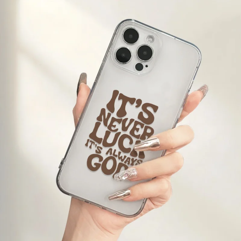 حافظة هاتف بكلمة ملهمة، مطبوعة بالأشعة فوق البنفسجية، حماية كاملة 360 درجة لهاتف iPhone 16 15 14 13 12Pro Max #2