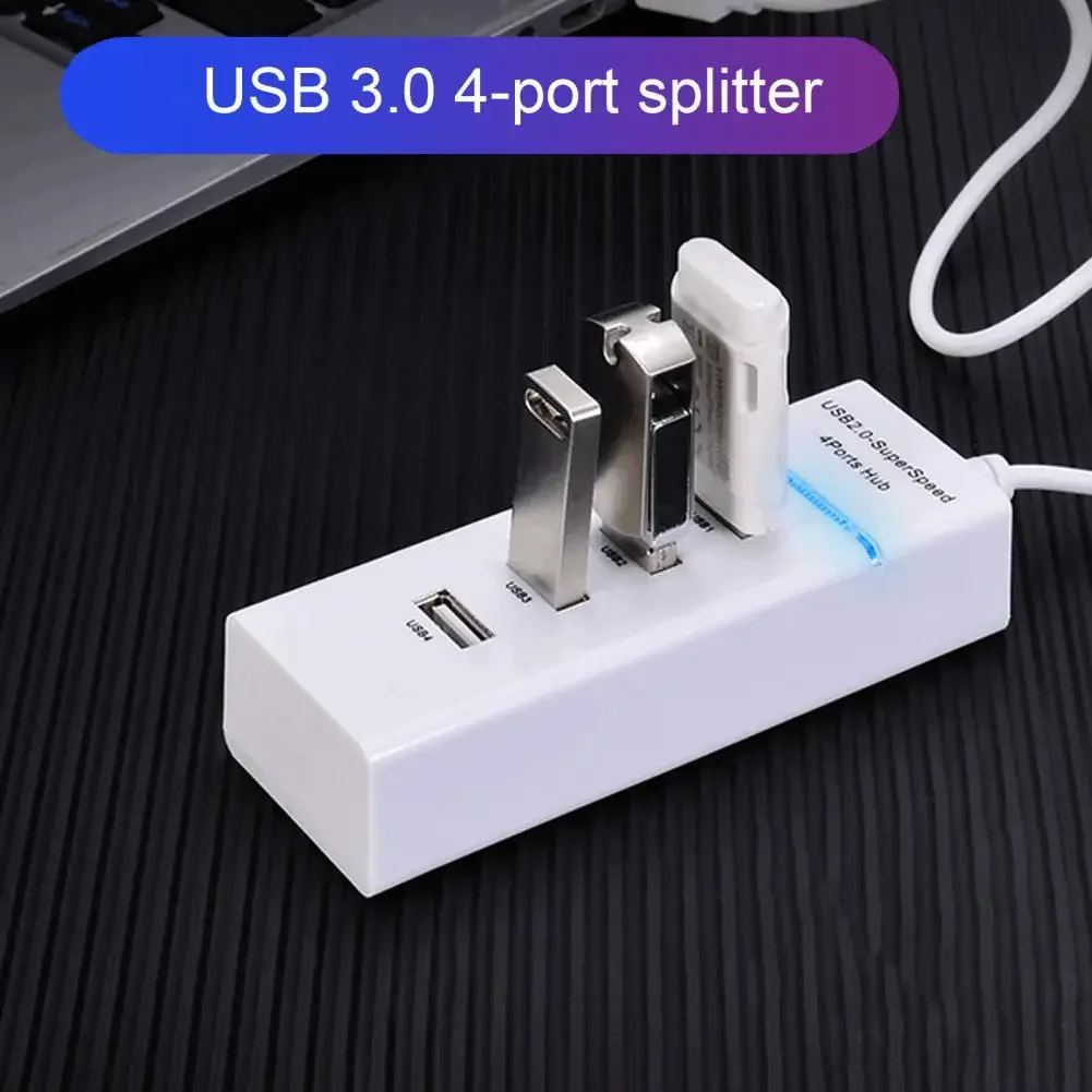 

Docking Station Premium Space-saving Computer Hub 4 in 1 3-Port USB 2.0 1-Port USB 3.0 Interface Splitter Hub Adapter