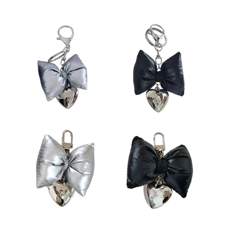 Stylish Bowknot Heart Phone Pendant Unique Bow Charm Keychain Camera Accessory