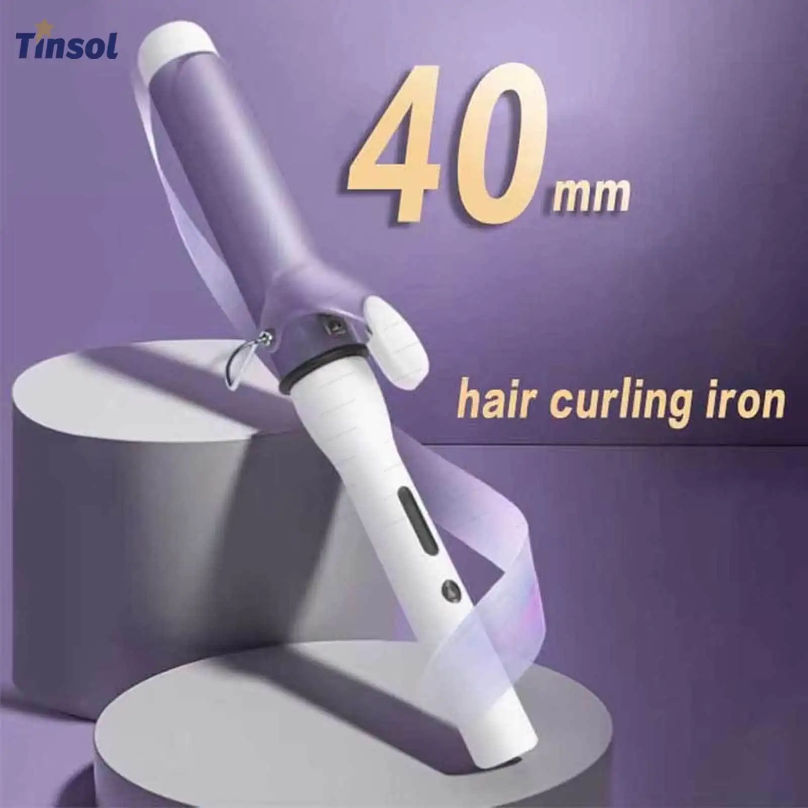 

Negative Ions Hair Curling Wand 32mm 40mm Large Barrel Long Lasting Big Wave Bang Curler Hair Styling Tool for Women
