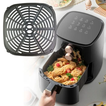 Image Air Fryers Pad Metal Air Fryers Plate Air Fryers Tray Grilling Plate Multifunctional Metal Cooking Tool for 6QT Air Fryers