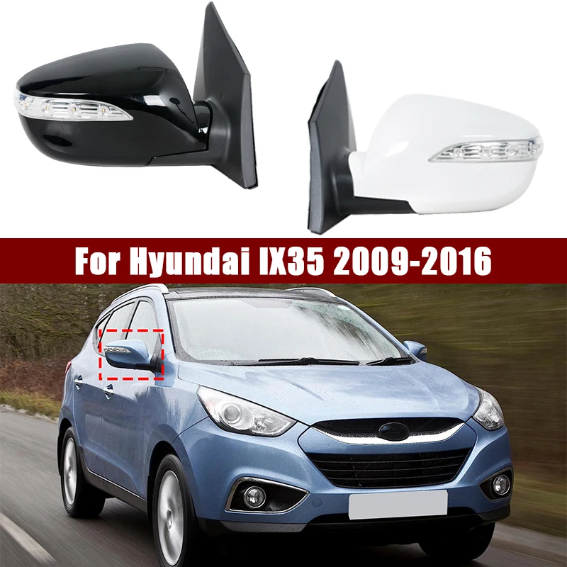 

Для автомобильного зеркала Hyundai IX35 2009-2016 87610-2S000 87620-2S000, сборка автомобильного зеркала 5/pin, Автомобильное зеркало заднего вида, электрический складной нагреватель