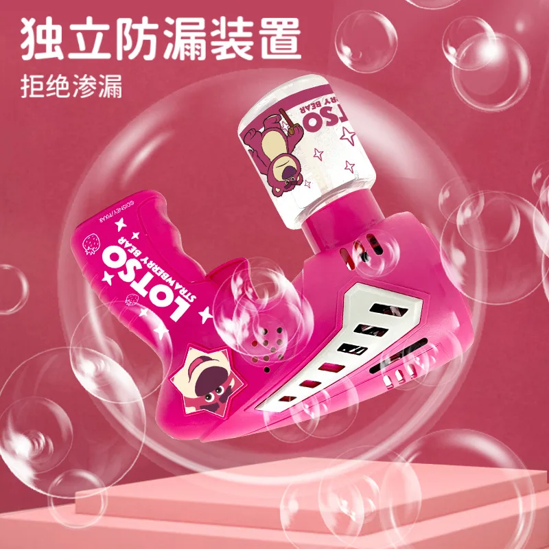 Lotso-pistola de burbujas de Buzz Lightyear, soplador de jabón automático de juguete con luz, juegos de fiesta al aire libre de verano, regalo para niños