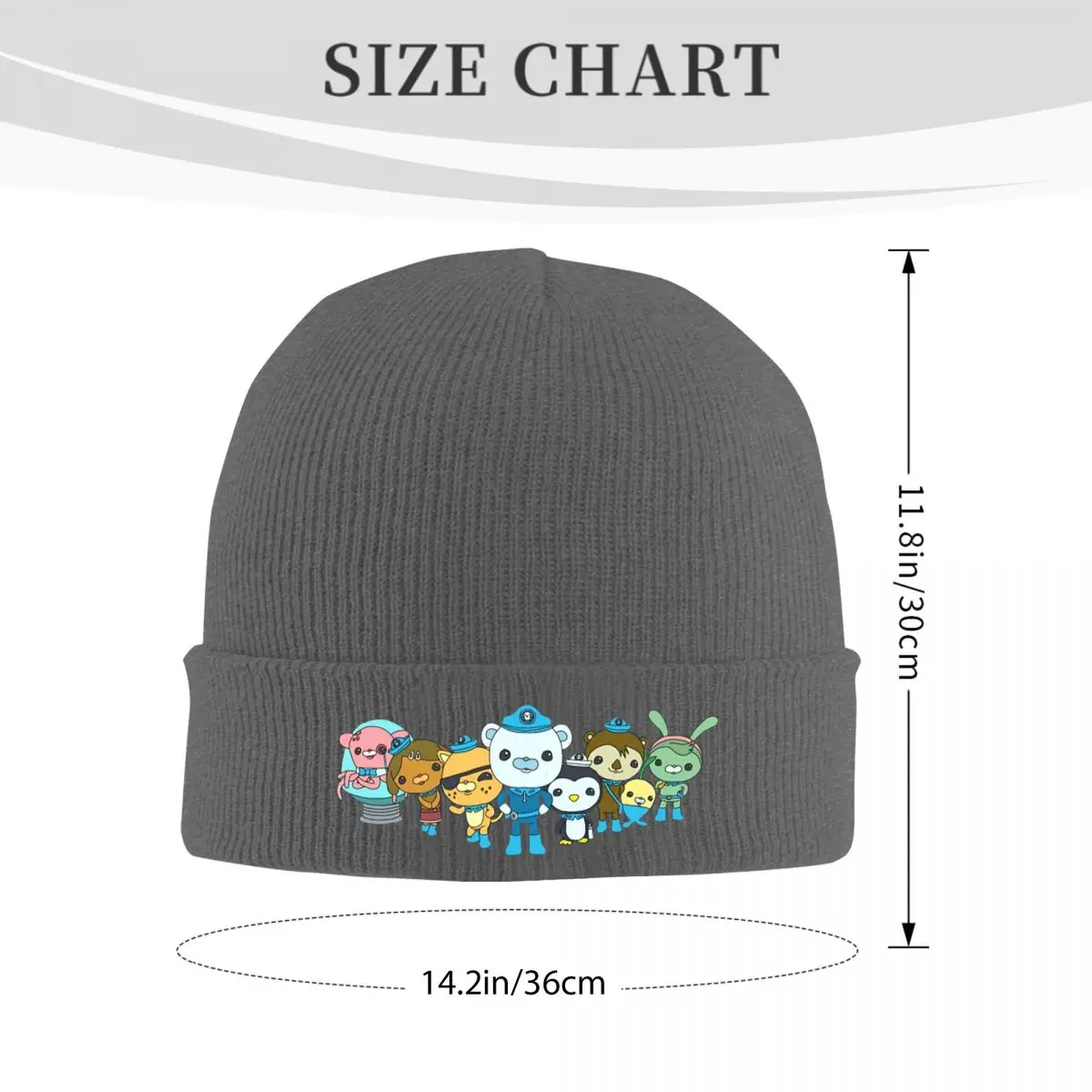 Octonauts Warm Knitted Cap Fashion Bonnet Hat Autumn Winter Outdoor Beanies Hats for Unisex Adult