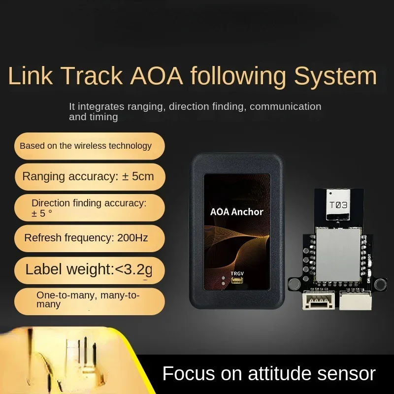 

UWB positioning broadband indoor ranging and direction finding angle module of following system