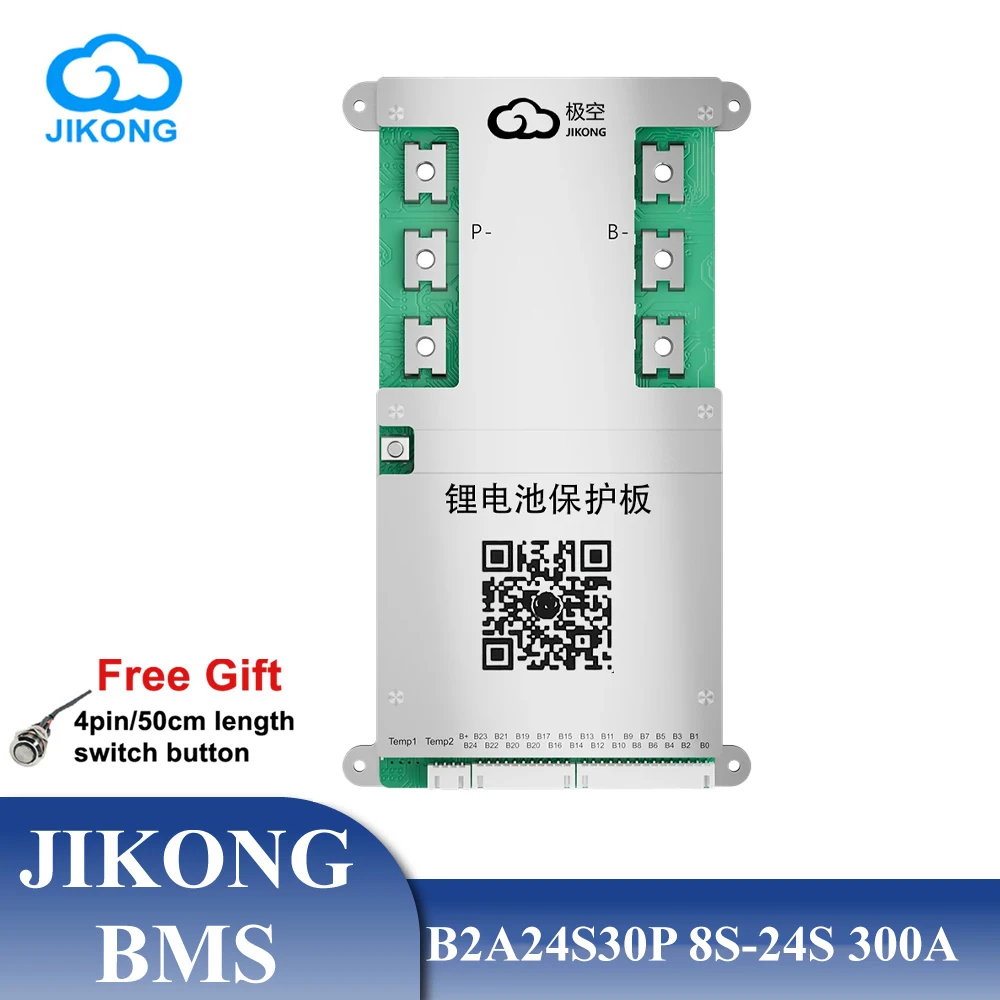 

JIKONG JK B2A24S30P Smart BMS 24V 36V 48V 72V for LiFePo4 Li-ion LTO Battery 2A Active Balance 300A 8S 10S 12S 16S 20S 24S JKBMS