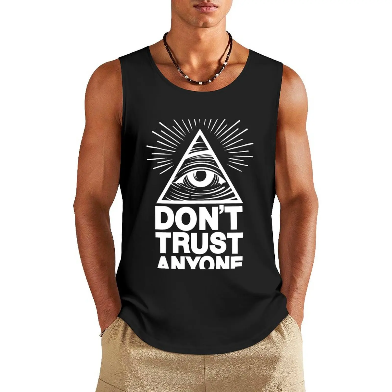 

Don't Trust Anyone Tank Top sports vest t shirt