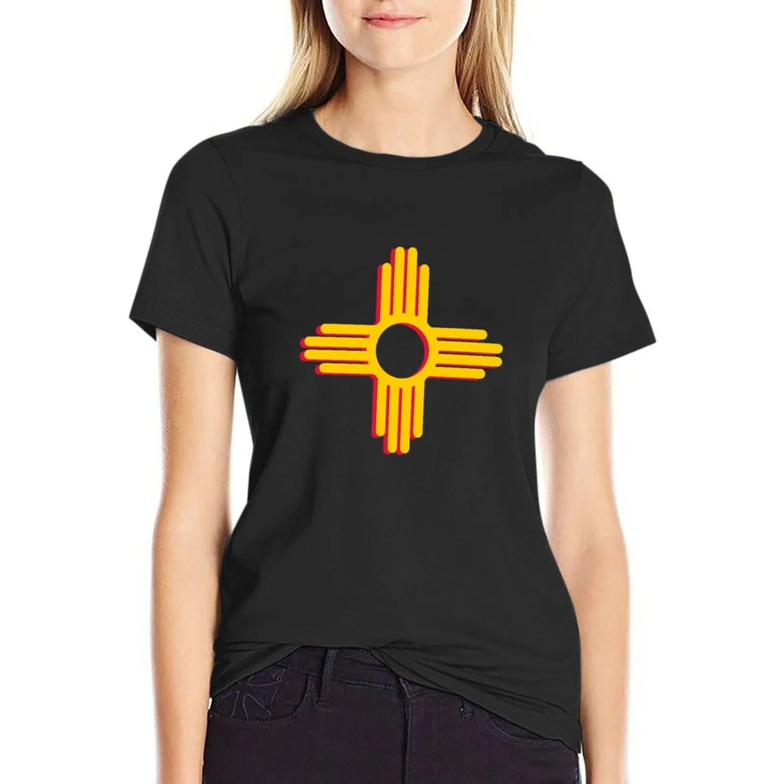 

Zia symbol New Mexico symbol T-Shirt korean fashion Aesthetic clothing shirts graphic tees graphics Women's cotton t-shirt