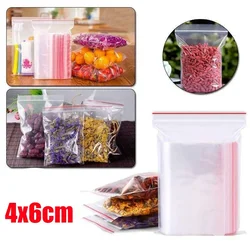 1000/500/300/100pcs Seal Bags Small Clear Plastic Bags Resealable Zip Lock Bags Food Storage Package Vacuum Fresh Organizer Bag