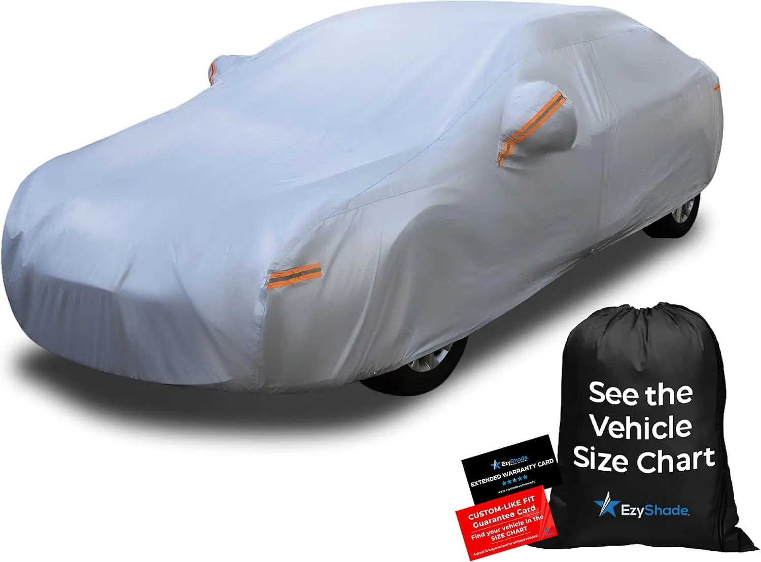 

Waterproof All-Weather Car Cover, 10-Layer Protection for Sedan Hatch SUV - See Size Chart for Fit