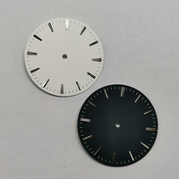 Blank Watch Dial 33.5mm glossy matte Watch Faces white black color gold silver real hour index pin for NH35 Movement