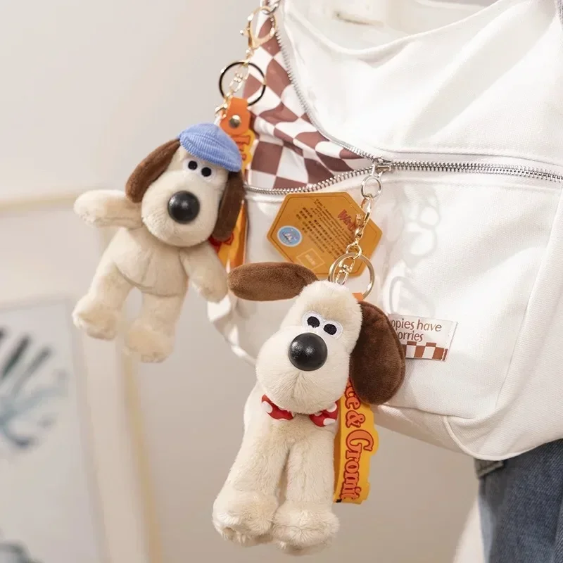 Super onoverwinnelijk hoofd hond piloot pluche sleutelhanger pop hanger pop verjaardagscadeau vakantie cadeau kinderspeelgoed hond gevuld