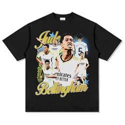 Jude Bellingham summer sport t-shirt in cotone sport tifosi di calcio abbigliamento estate bambini/t-shirt da uomo t-shirt Vintage