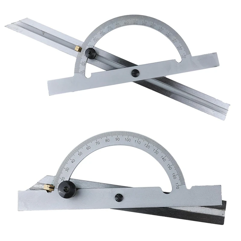 Carbon Steel Protractor 10-170 Degrees Ruler Adjustable Angles Protractor Woodworking Ruler Angles Measure Tool