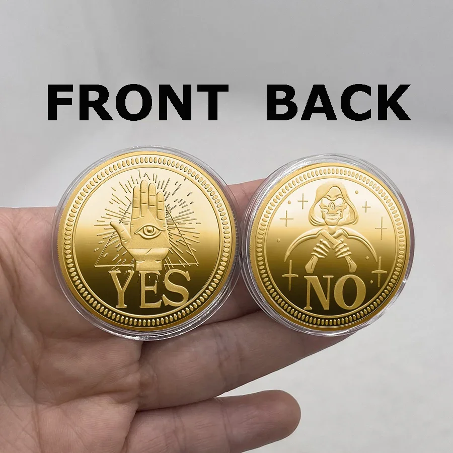 Yes/No Gothic Prediction Decision Coin All Seeing Eye Or Death Angel Nickel USA Morgan Dollar Coinn Souvenir Commemorative Coin