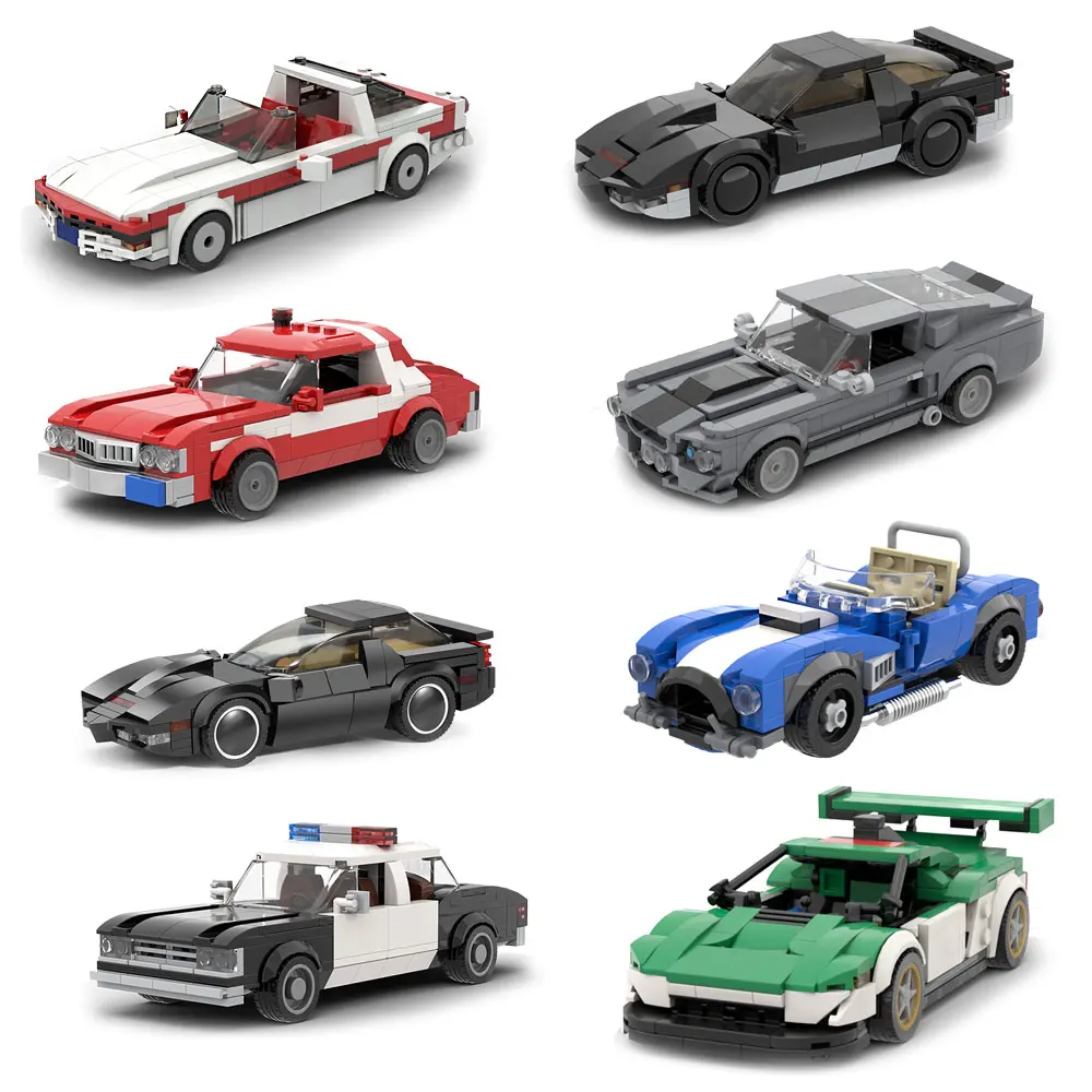 M12 Warthogs Light Tank 1967 SUV Eleanored Car E2 Speed Racing GT500 Building Blocks Racing US Muscle Car Bricks Children Toys