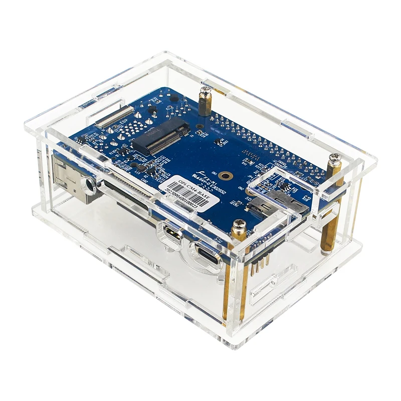 Orange Pi CM4 Acrylic Case Transparent Shell Optional Cooling Fan Active Cooling Protective Box for Orange Pi Compute Module 4