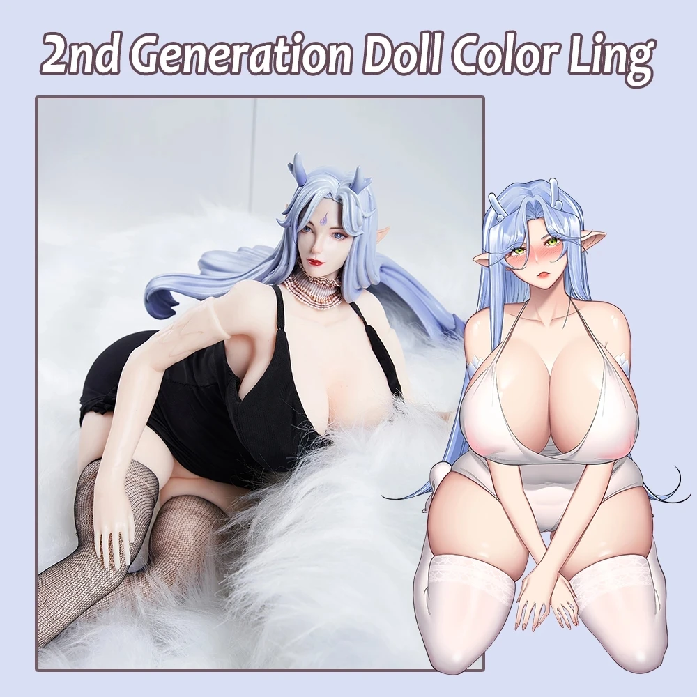 HESEKS Realistic Anime Girl Figure Insertable Silicone Masturbation Collectible Model Vagina Pussy Adult Sex Doll Toys For Men