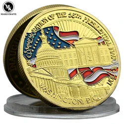 Barack Hussein Obama Gold Coin Metal Gold Plated Crafts 56th President of The United States Challenge Coin Collection Gifts