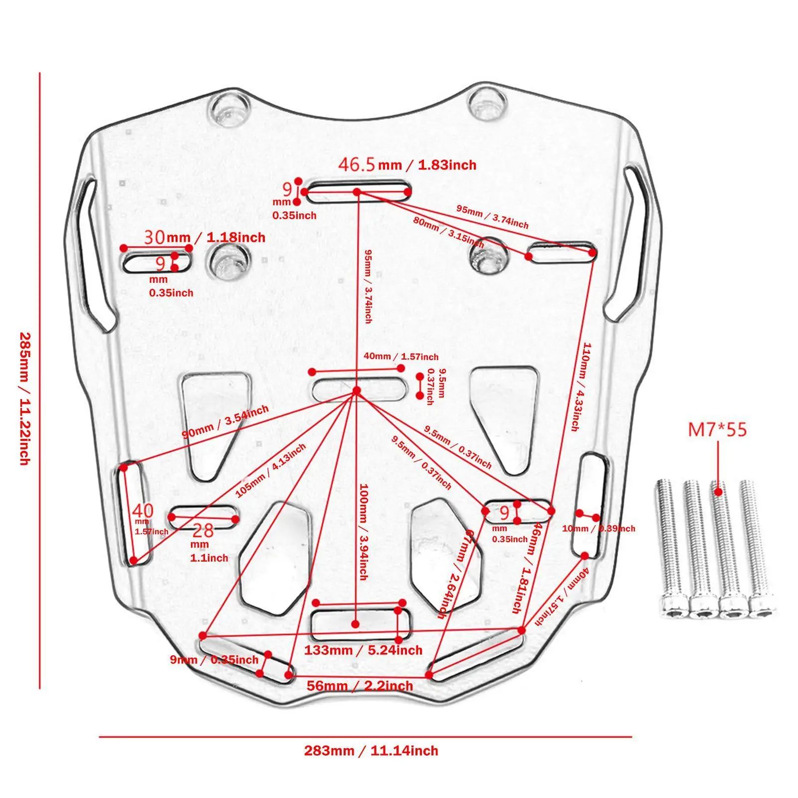 Motorcycle Rear Luggage Rack Heavy Duty for Honda Pcx150 2014‐2020