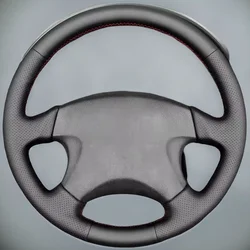 DIY Black Faux Microfibre Leather Car Steering Wheel Cover For Subaru Forester Impreza Legacy Outback 1999-2004 Baja 2003-2006
