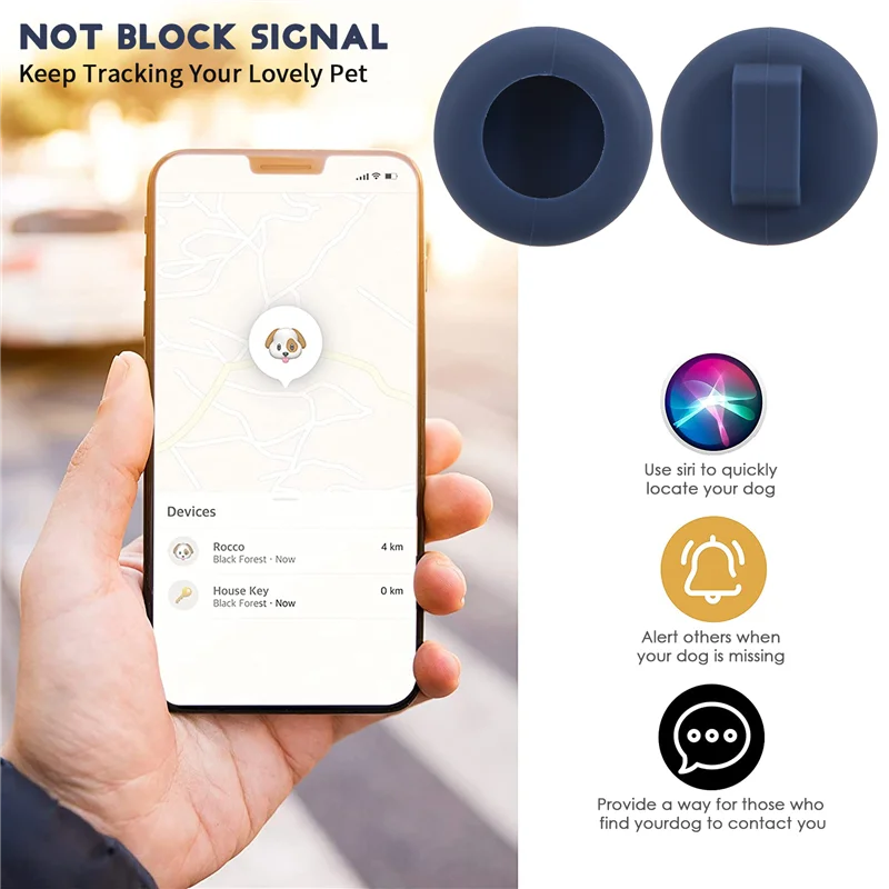 A13E-Cat Collar Holder, For Air Tag Cat Collar Holder Compatible For  Airtag GPS Tracker,2Pack Case Cover