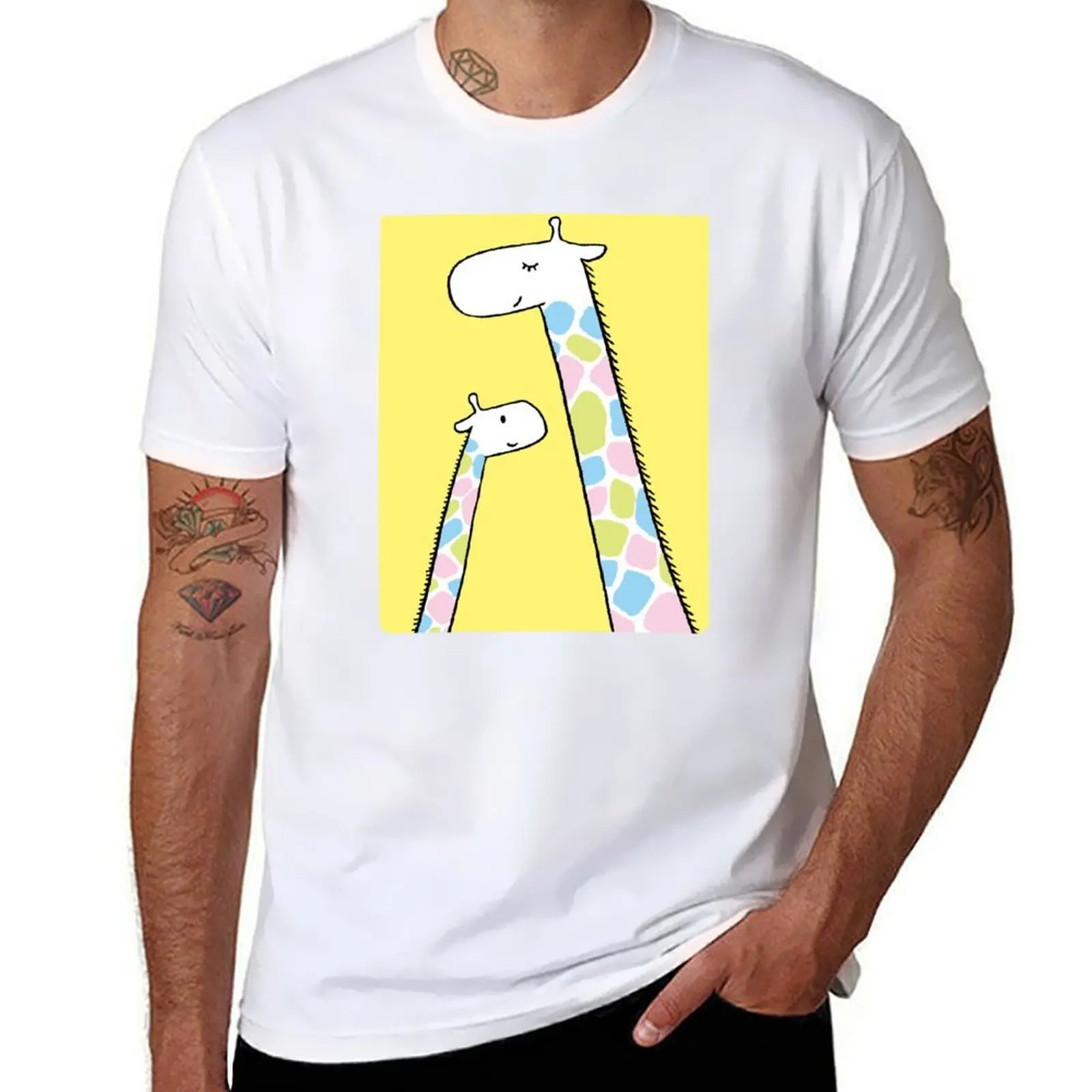 

Giraffe family T-Shirt man t shirt summer g man t shirts for men T-Shirt