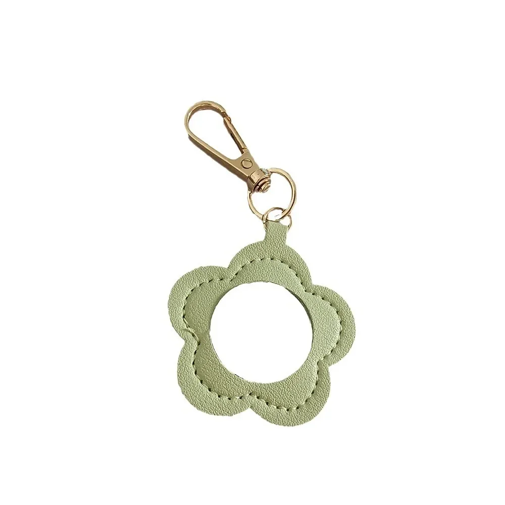 Nueva Mini mochila de cuero portátil, colgante, llavero, paquete de anillo, llavero con espejo de maquillaje, accesorio pequeño, llavero de regalo