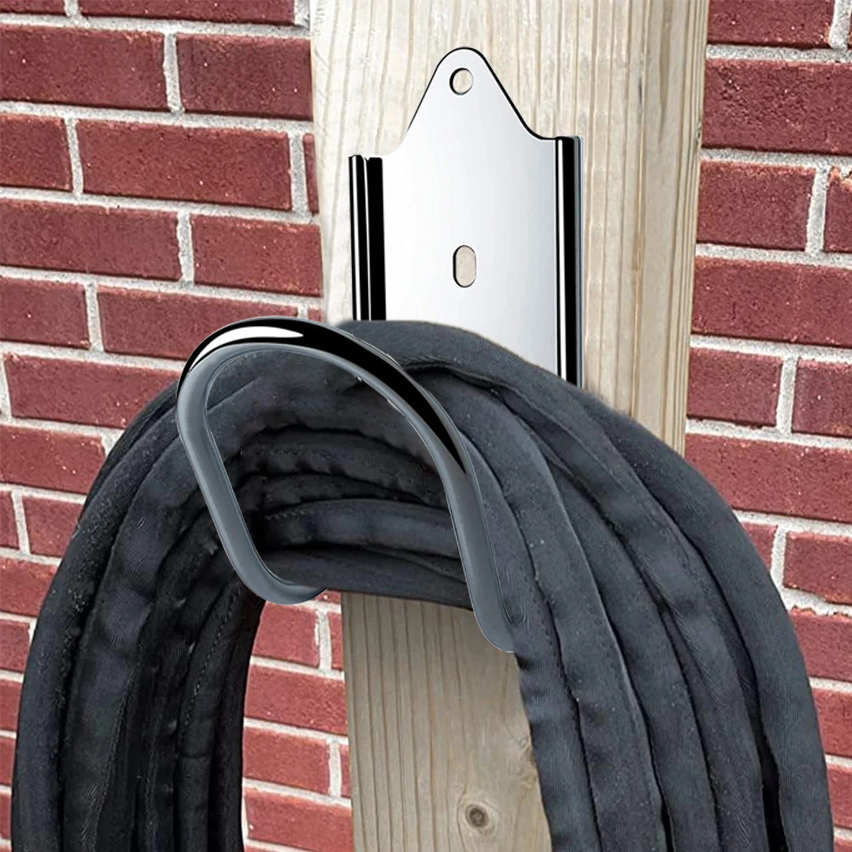 

1Pcs Wall-Mountable Garden Hose Rack Comes with Hose Extension, Air Compressor Hose Hook Hanger for Tidy Storage