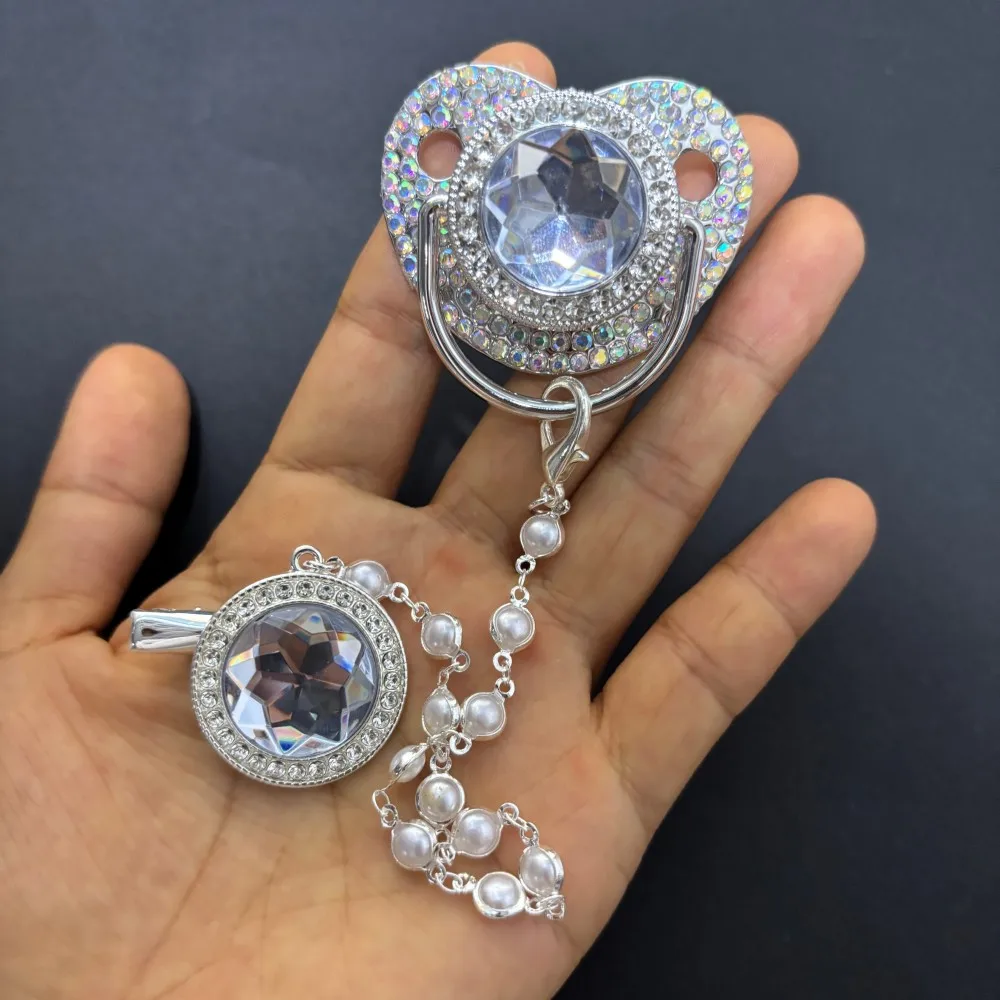 Newborn Pacifier 3D Embossed Baby Clip Cute Design Food Grade Silicone BPA Free Newborn Feeding Set Unisex 0-18M