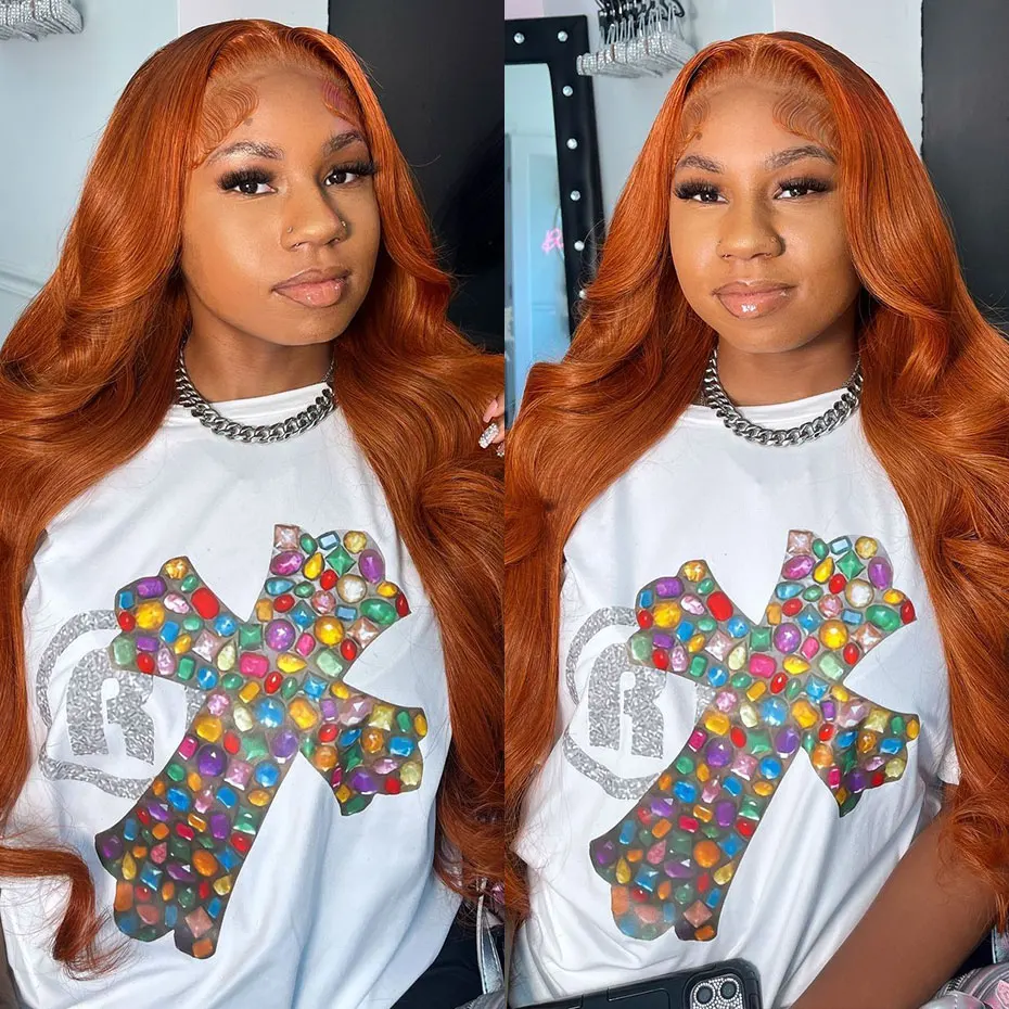 

Красновато-коричневый 13x6 кружевной фронтальный парик с объемной волной, отбеливающие узлы, прозрачный HD 13x4, парики из натуральных волос на кружеве спереди, предварительно сорванные для женщин