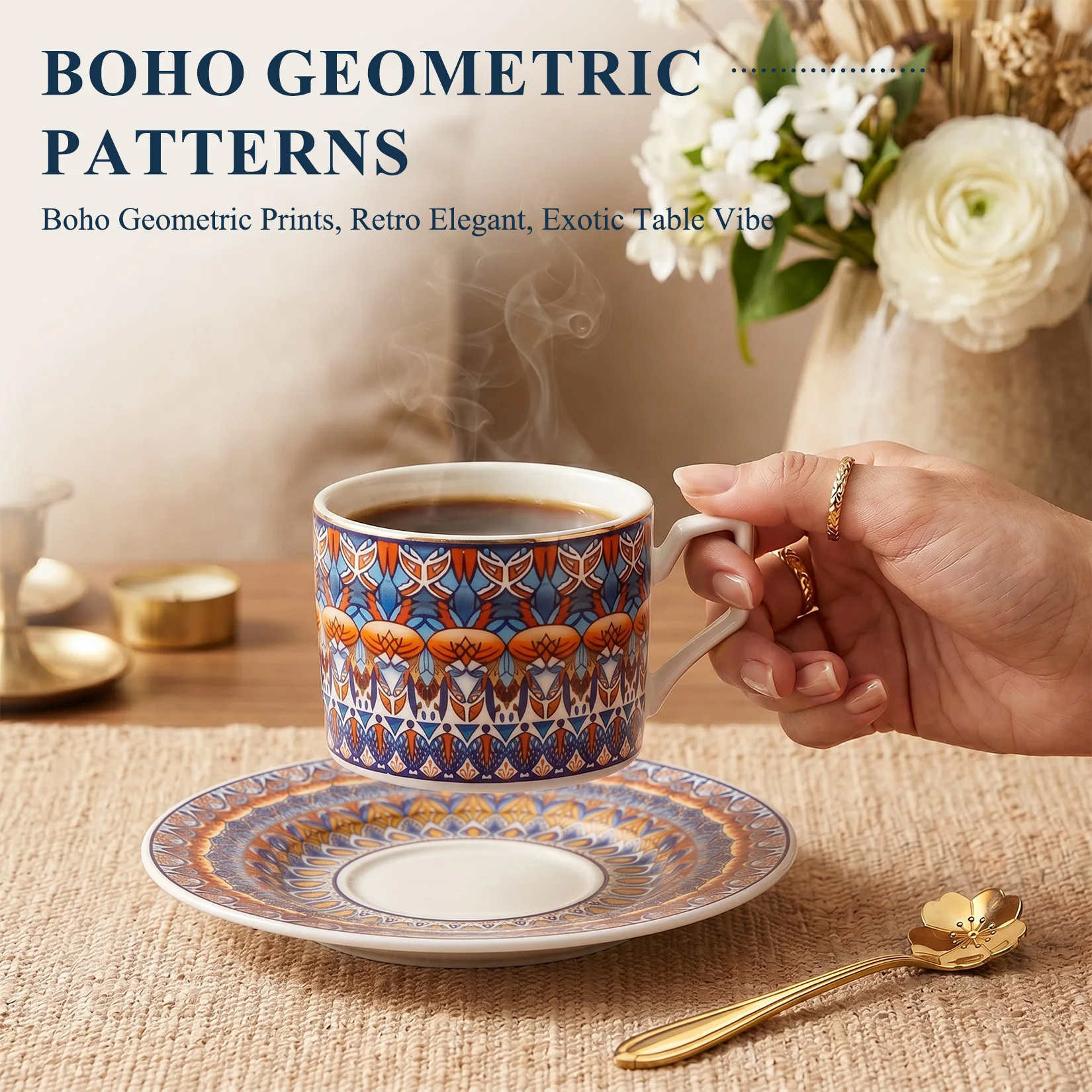 Zestaw 2 ceramicznych filiżane – Coffee Tea Latte recenzja i cena