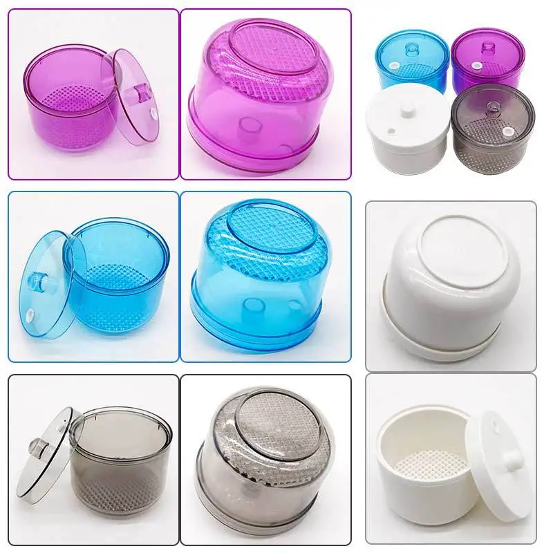 2Pcs Lab Burs Sterilizing Box Autoclavable Sterilize Disinfection Box Burs Drills Cleaning Immersion Storage Lab Supplies. s