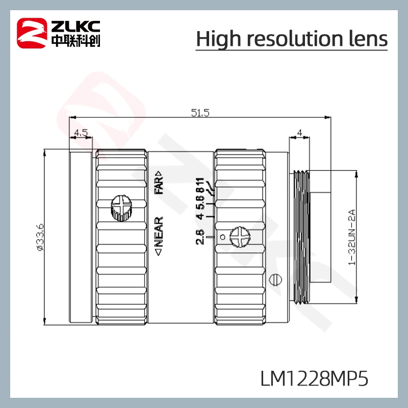 Imagem -04 - Lente de Foco Fixo Industrial para Câmera Sensor Cmos Manual Íris c Mount Baixa Distorção 12 mm Cctv fa Cmos F2.8 Polegada 5mp