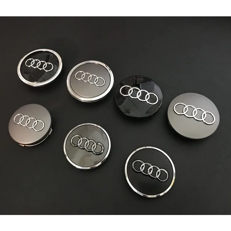 4pcs AUDI A3 A4 A5 A6 A7 A8 S4 Q7 Q3  Wheel Center Cap Hub Covers 60mm 61mm 68mm 69mm 135mm Car Styling  Badge  Auto Accessories