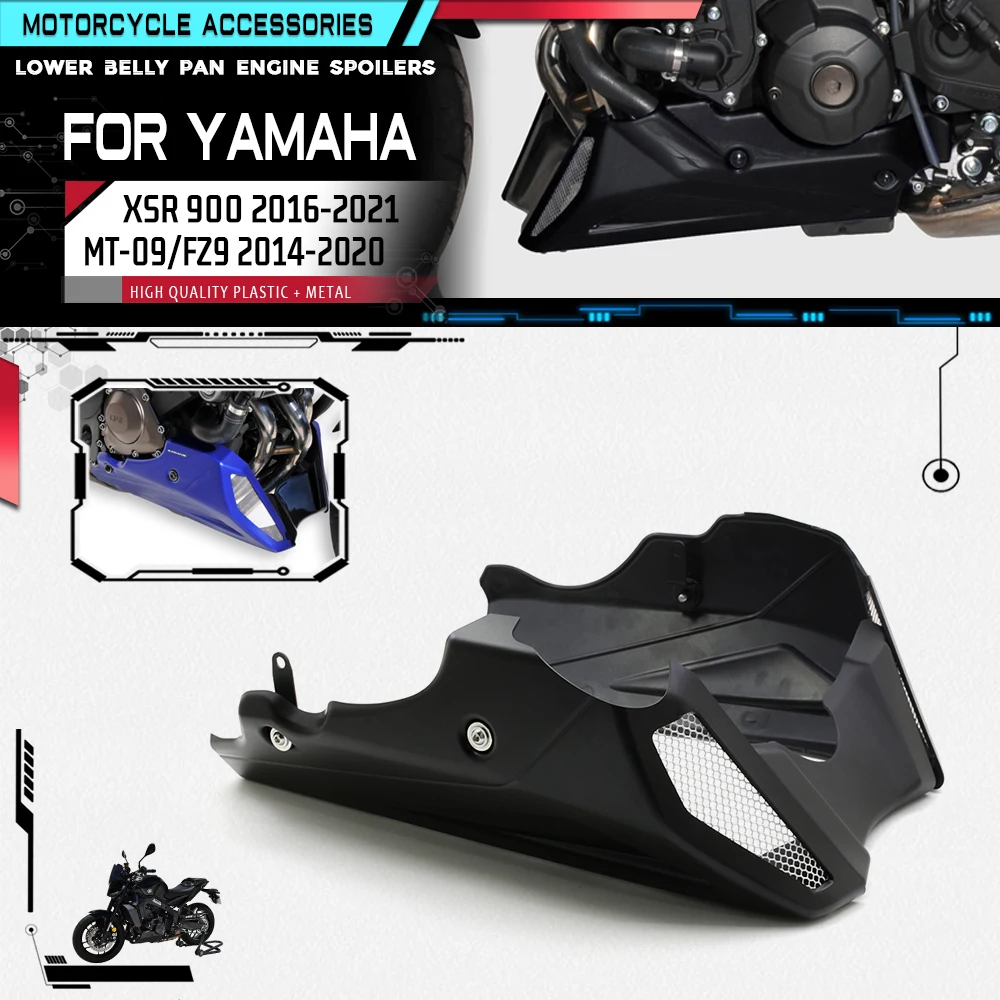 For YAMAHA MT-09 MT 09 SP 2014-2020 XSR900 FZ9 FJ9 TRACER Motorcycle Chassis Belly Pan Lower Engine Spoiler Fairing Guards