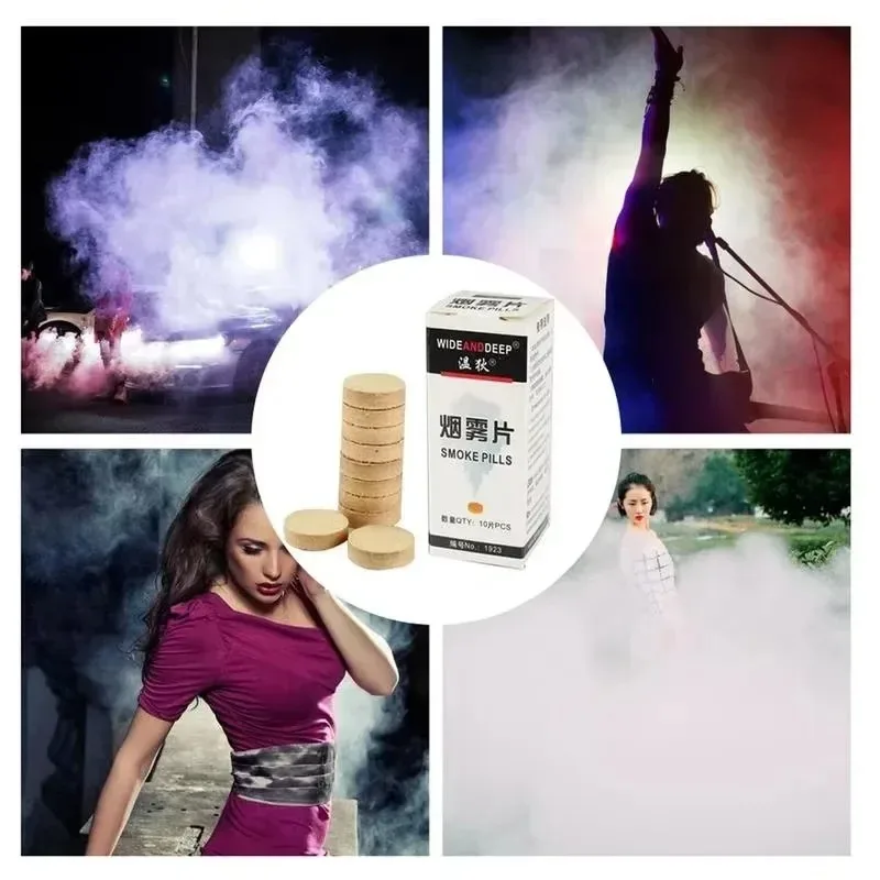 Nebbia densa Fumo bianco Pellicola Spettacolo magico Decorazione Palcoscenico per feste per Halloween Fotografia di matrimonio Atmosfera Smog Pillola