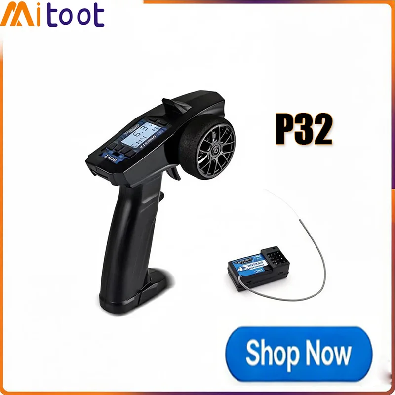 

Turbo Racing P32 91803G-C 2.4G 4CH VT System LCD Display Radio Transmitter Remote Controller with Receiver for RC Car Boat