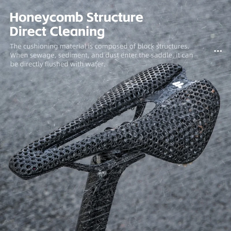 

Велосипедное седло для горной дороги с 3D принтом T700, полое дышащее амортизирующее гоночное сиденье из углеродного волокна, аксессуары для велоспорта