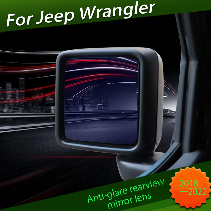 

Anti-glare Rearview Lens Suitable for Jeep JL Wrangler 4XE 2018 2019 2020 - 2022 Modified Large-field Blue Light Rearview Mirror