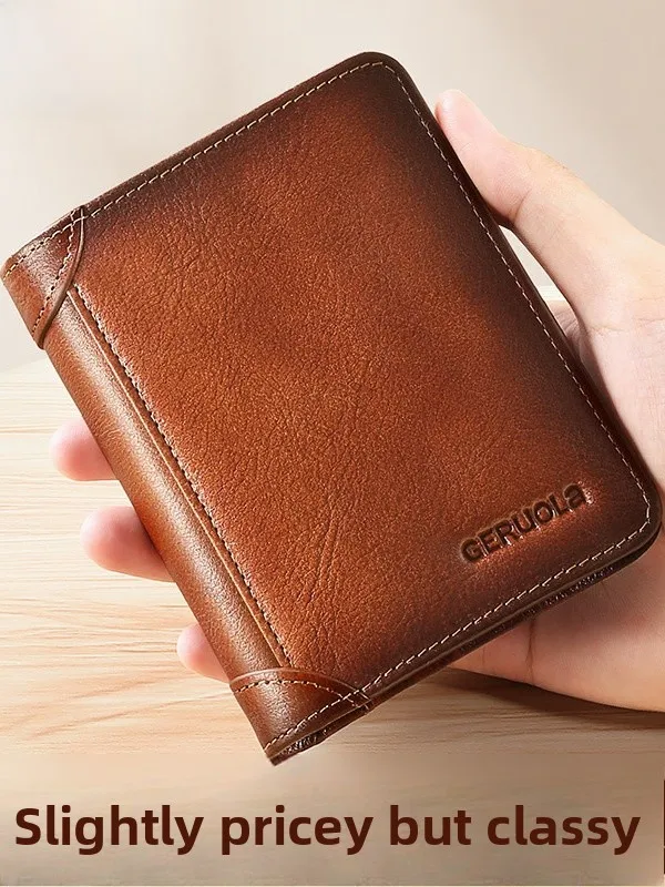 2026-新しいメンズ財布本革超薄型ショートスタイルマルチカードスロット牛革マネークリップ-rfid-盗難防止クレジットカードホルダー