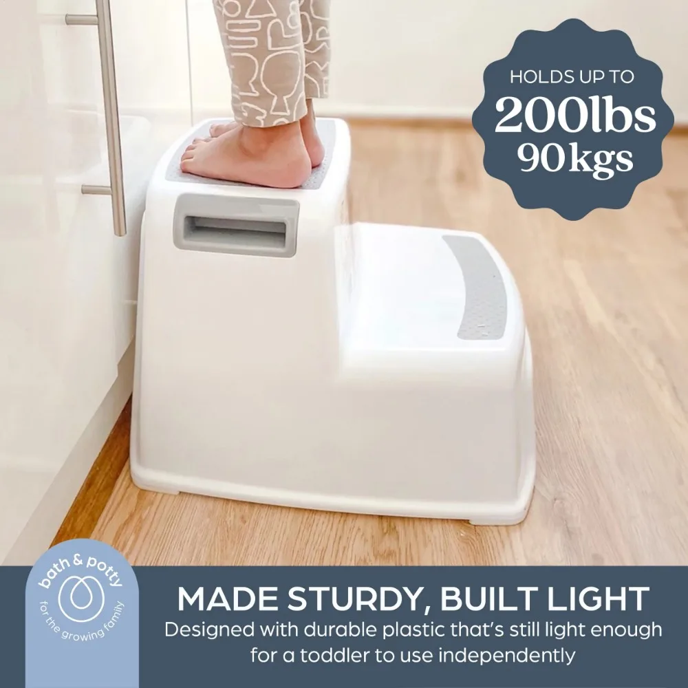 Banquinho de 2 passos, cor cinza