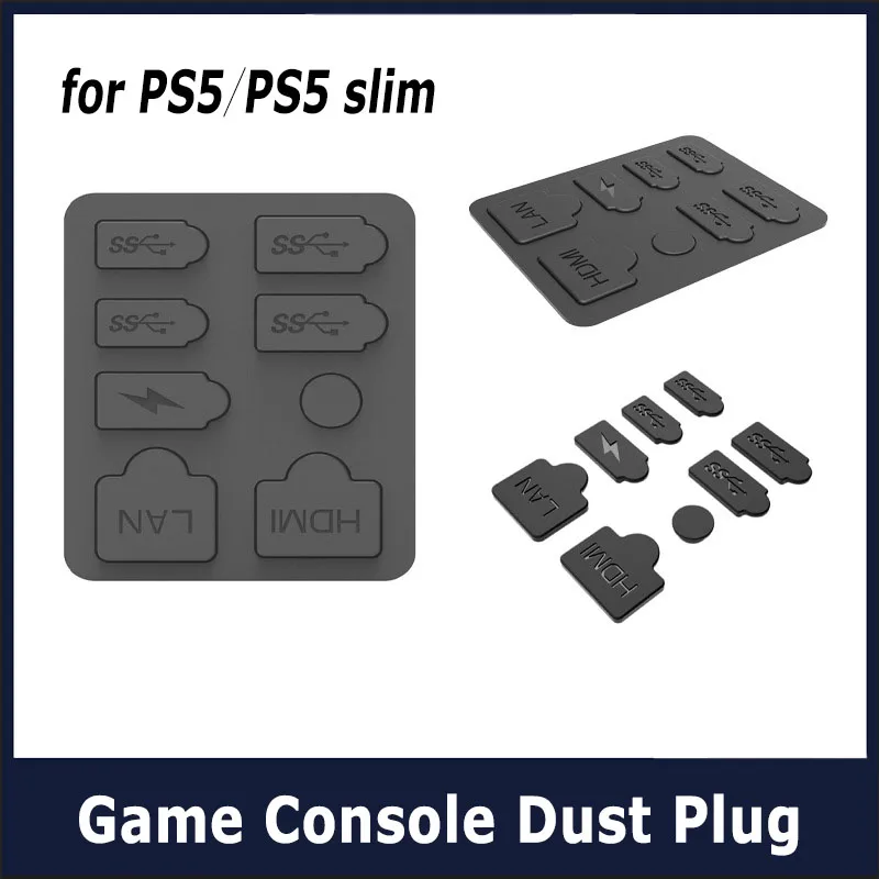 

Universal Silicone Dust Plug for PS5 Game Controller for PS5 Slim Optical Drive/digital Version Console Dust Plug Accessories