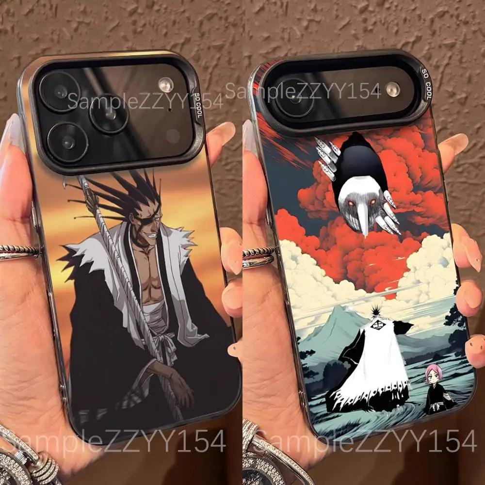 

B-BleachS Zaraki Kenpachi Phone Case For iPhone 17,16,15,14,13,12,X,8,Pro,Max,Plus,E,SE4,Air,Mini Black IMD Matte