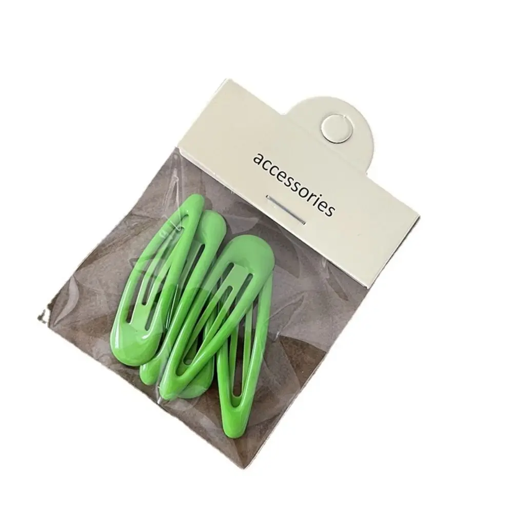 Elegant Hair Accessories Vintage Barrettes Water Drop Duckbill Waterdrop Shape Hairpins Geometric Hair Clip Candy Color Hairpin