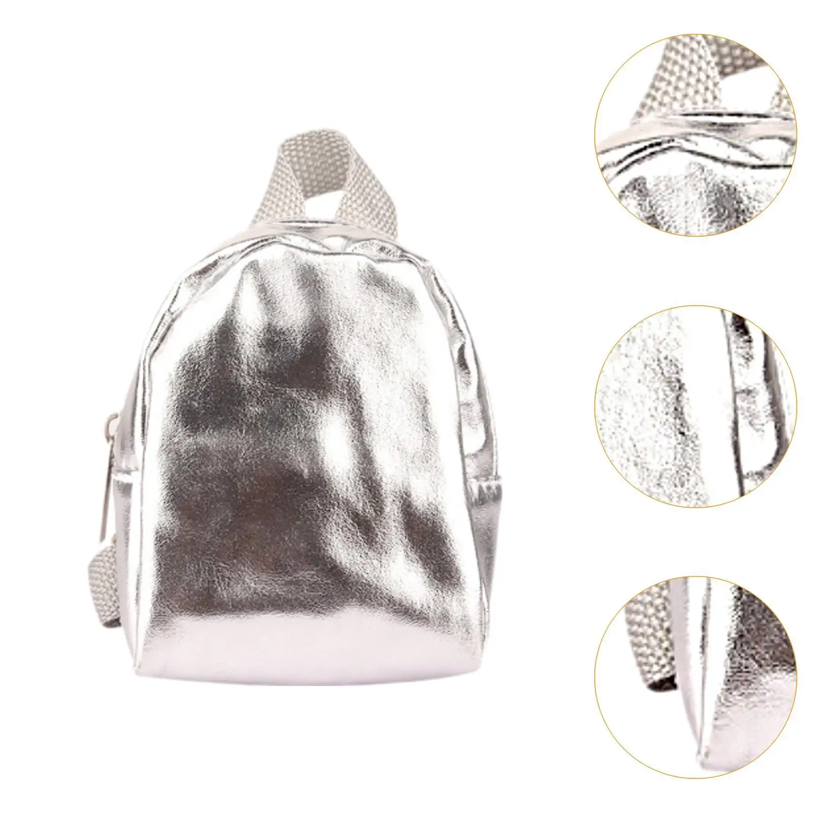 Menina boneca mochila se encaixa 18 polegada boneca crianças presentes dos namorados portátil elegante prateado