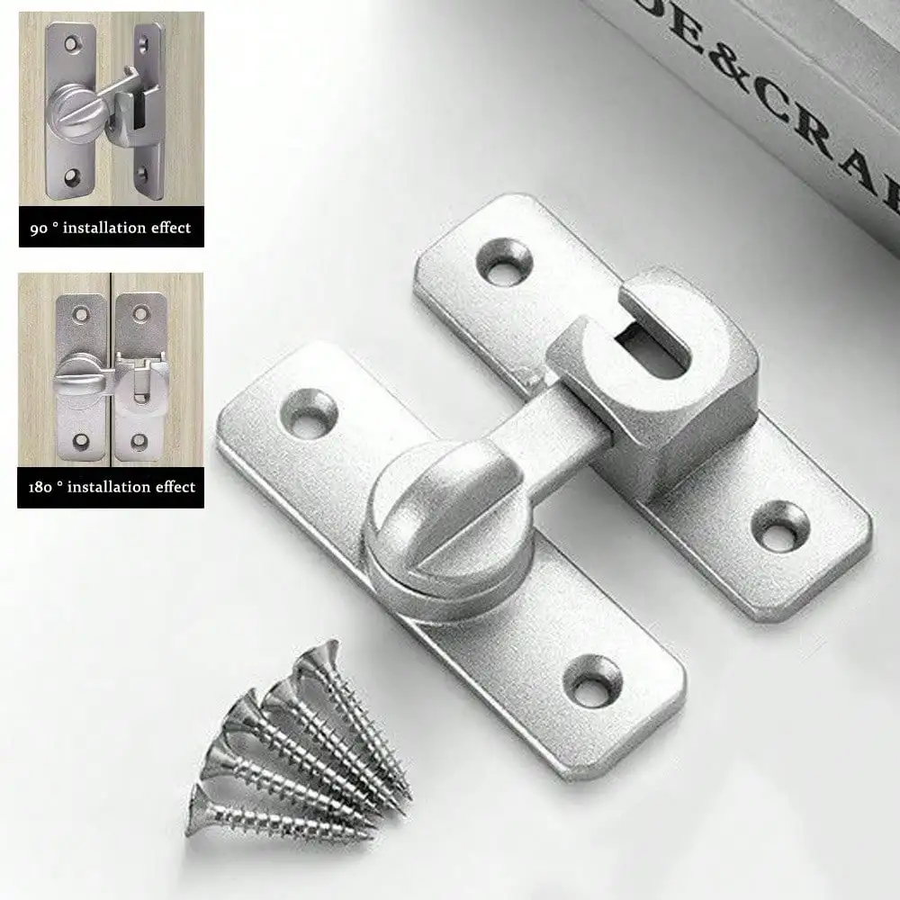 Heavy Duty Aluminum alloy Door Latch Barn Door Lock Security Flip Latch Sliding Gate Catch Anti-Theft Hardware Accessories