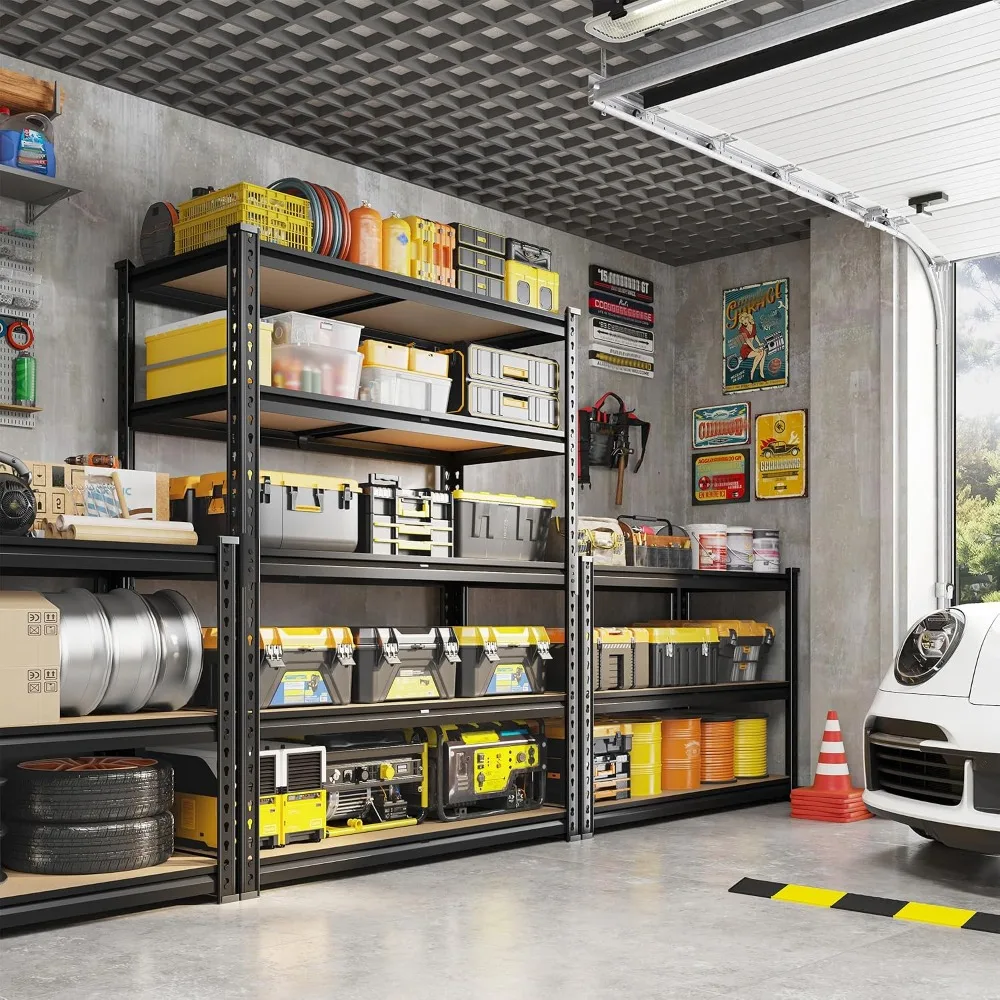 4 Pack Garage Shelving Heavy Duty Metal Shelving for Warehouse Storage