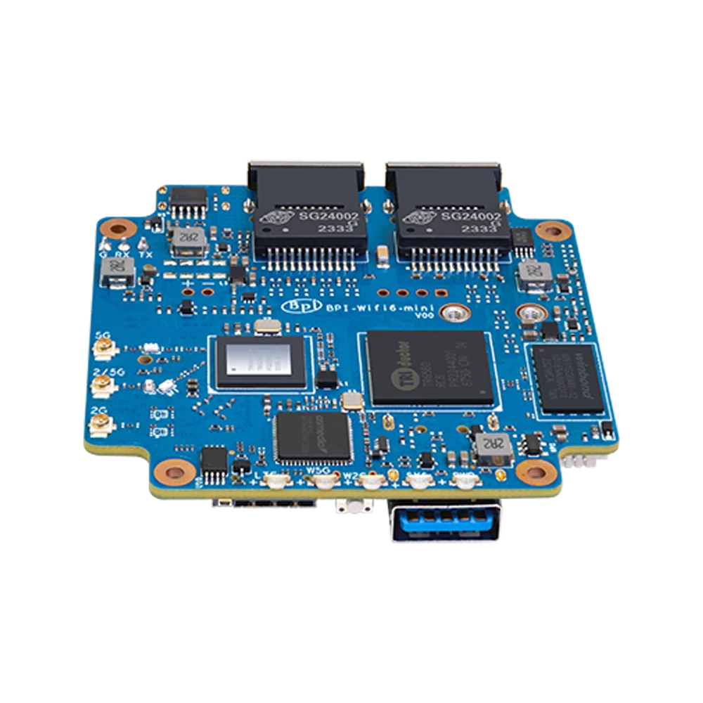 Imagem -04 - Banana pi Bpi-wifi6 Mini Roteador de Código Aberto Triductor Tr6560 Tr5220 Wifi Soc Dual Core Braço Cortex-a9 1.2g hz Placa de Roteamento Inteligente