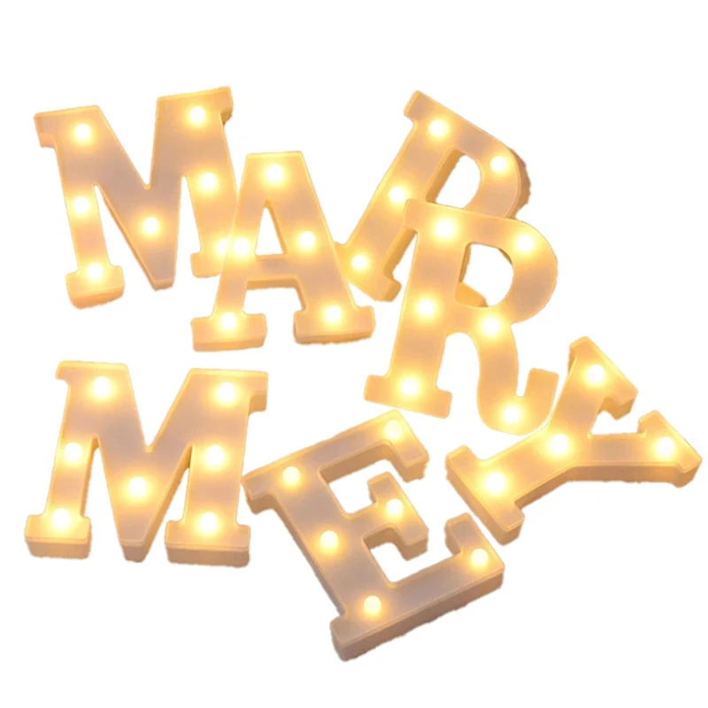 AT51-Luminous Letter Lamp LED Lamp Birthday Wedding Proposal Decoration Alphabetic Night Light